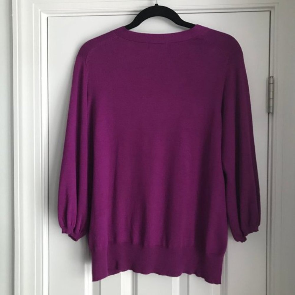 💗 NEW M&S Berry Soft Knit Tie Neck Sweater 16 - Picture 7 of 9
